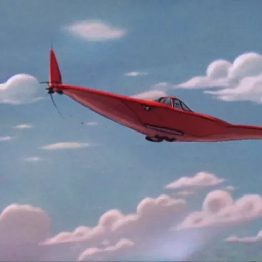 Prompt: “an animation still of a Tempest JN751 flying through the sky in the movie The Rescuers”