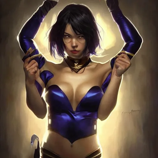 Prompt: cassandra cain in satin, in the bedroom at a sleepover, beautiful face!!!!, 2 7 years old, cg animation, lifelike, animated, realistic, character select portrait, by artgerm, greg rutkowski, alphonse mucha, 3 d