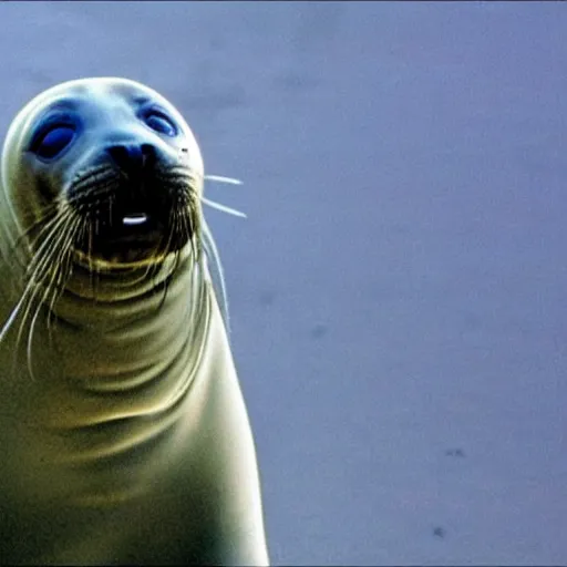 Prompt: seal singing what is love, closed captioning provided