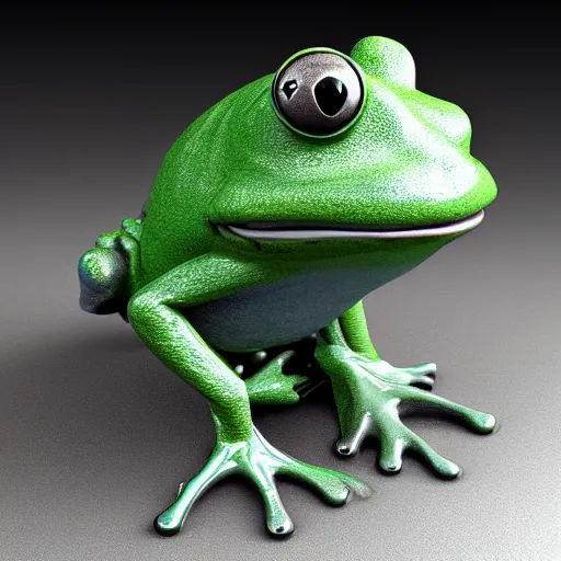 Image similar to Frog, 3d sculpture render