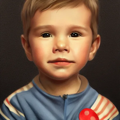 Image similar to super cute baby Harrison Ford, kawaii realistic portrait, by isabelle staub, by RossDraws, trending on artstation