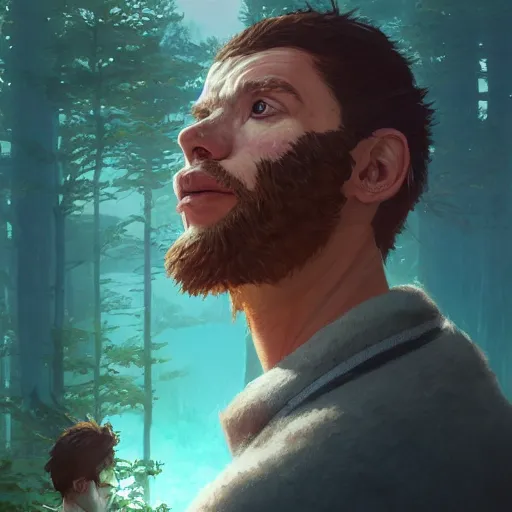 Image similar to highly detailed portrait, young man 🐻🤖, in gta v, stephen bliss, unreal engine, fantasy art by greg rutkowski, loish, rhads, ferdinand knab, makoto shinkai and lois van baarle, ilya kuvshinov, rossdraws, tom bagshaw, global illumination, radiant light, detailed and intricate environment