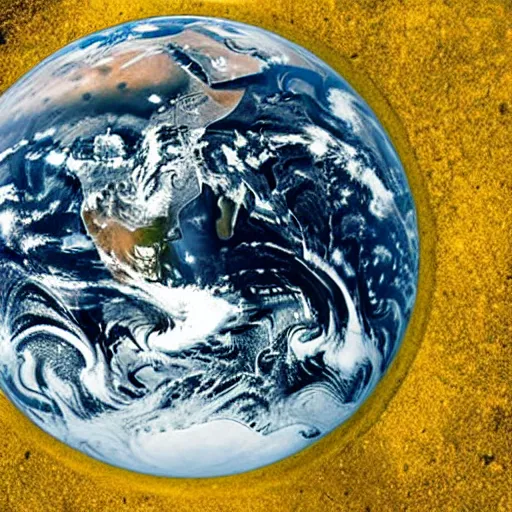 Prompt: satellite image of the whole earth
