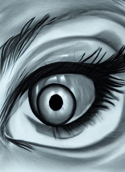Prompt: portrait of a stunningly beautiful eye, fjdjrfjrjfj