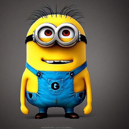 Prompt: minion, art by denis perfilov, hd