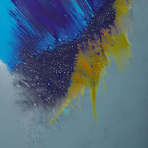 Prompt: ocean, spray painted on a wall