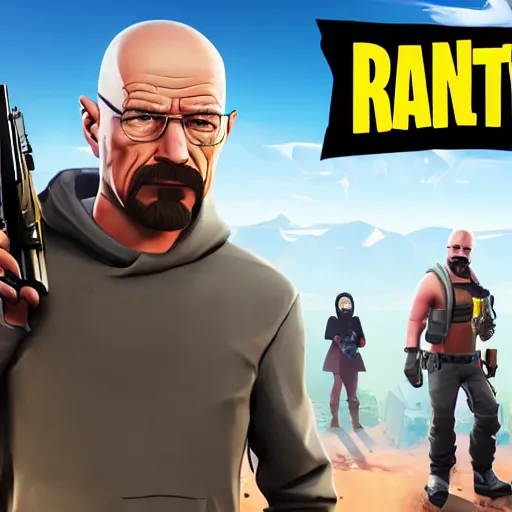 Prompt: walter white in fortnite gameplay by greg rutkowski