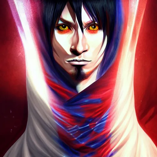 Image similar to lionel messi as ichigo kurosaki from bleach, d & d, fantasy, intricate, elegant, highly detailed, digital painting, artstation, concept art, matte, sharp focus, illustration, art by artgerm and greg rutkowski and alphonse mucha