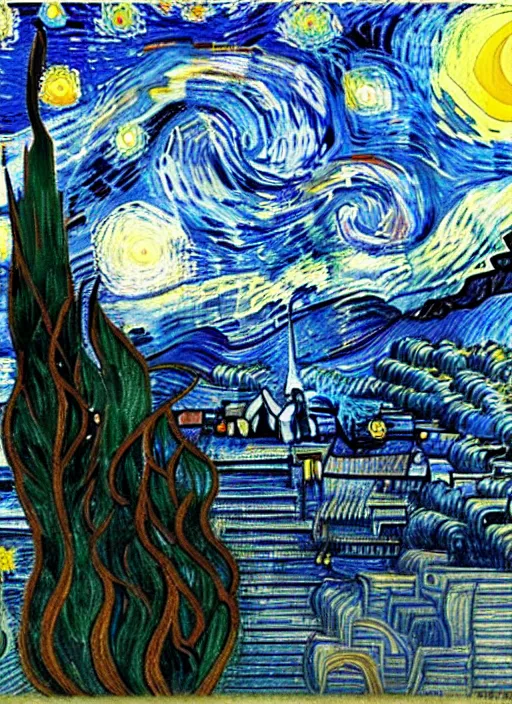 Image similar to we are freaks, superb resolution, by van gogh