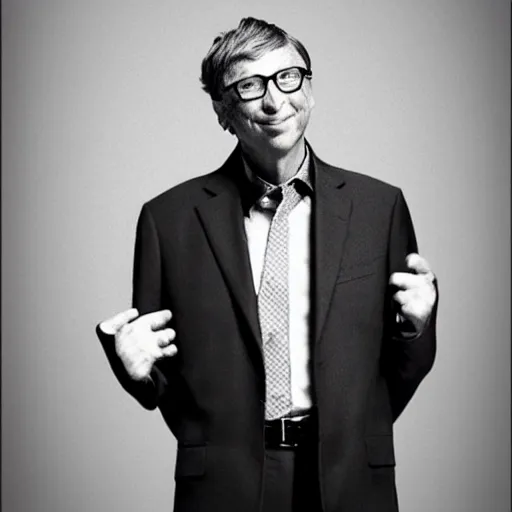 Image similar to bill gates as a gangster