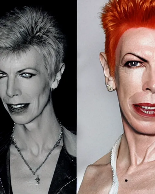 Image similar to is it annie lennox or david bowie, I cannot tell