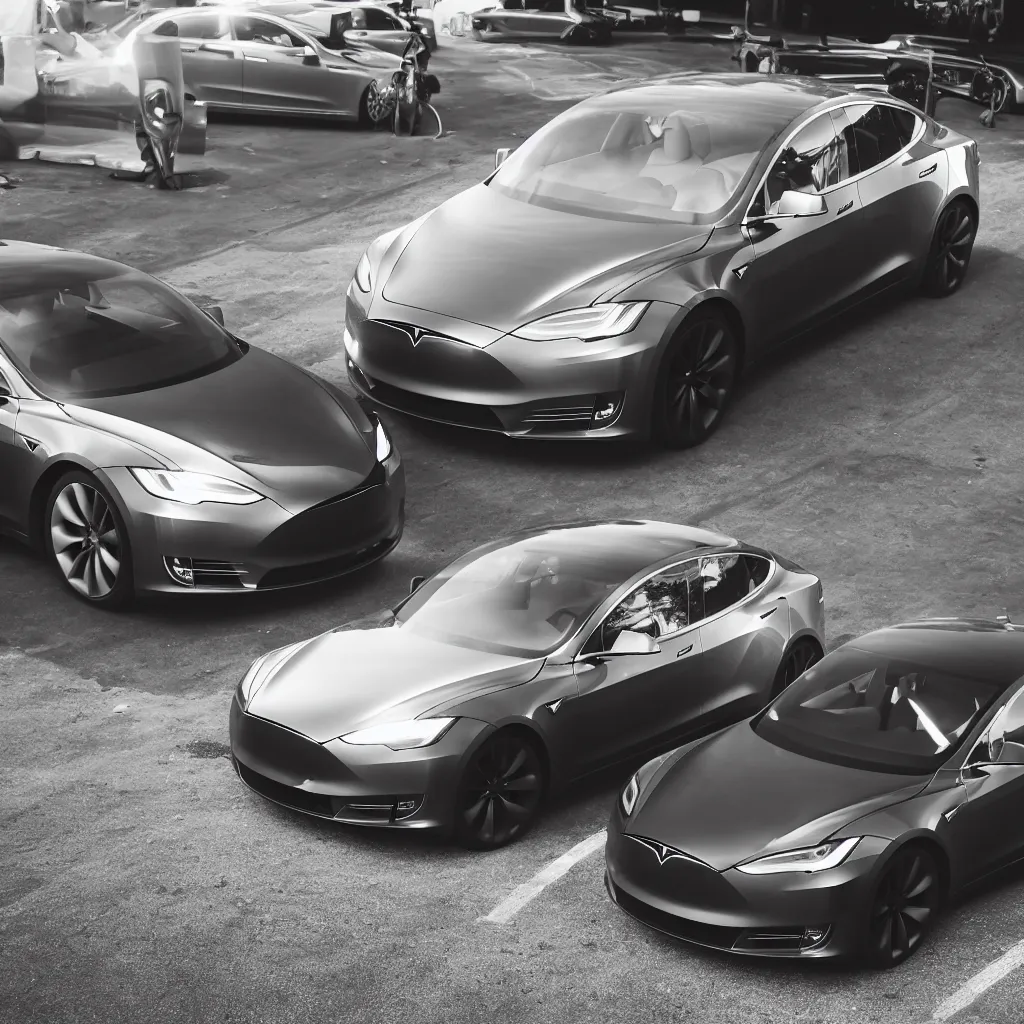 Prompt: HD photo of a Tesla, high quality