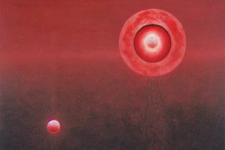 Image similar to people activate behelit in the middle of eclipse, human sacrifice , Old testament angel, dark sky, red cloud, sea of blood, beksinski