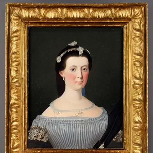 Image similar to a high quality and detailed 1840s painting of a German princess