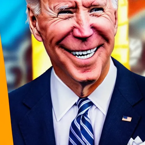 Prompt: joe biden as a spongebob character