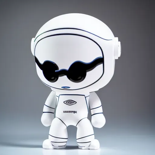 Image similar to an all white art vinyl figure with a microwave oven for a head, in the style of kidrobot, sket - one x iamretro, kenny wong x pop mart, space molly, frank kozik, guggimon, studio lighting, subsurface diffusion, 8 k