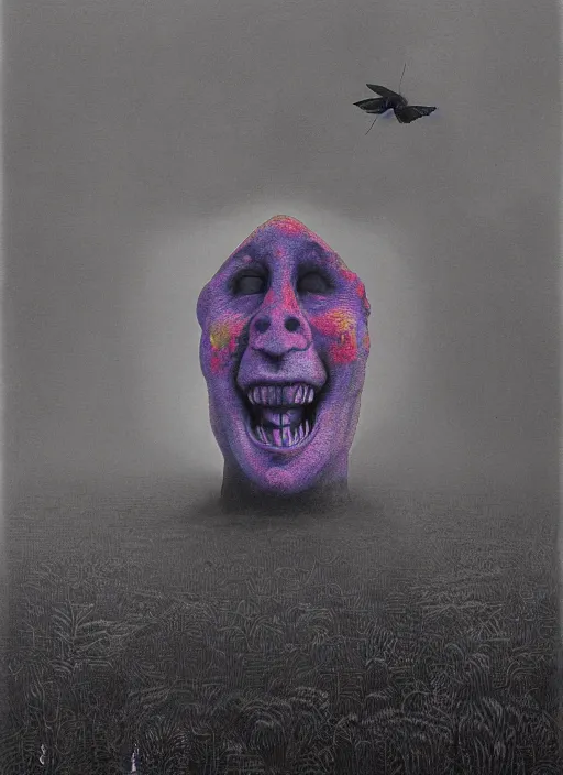 Image similar to alex jones by zdzislaw beksinski and lisa frank