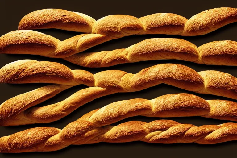 Image similar to bread centipede ultrarealism