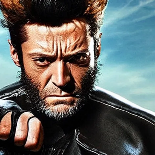 Prompt: wolverine in the sons of anarchy 4 k detailed super realistic