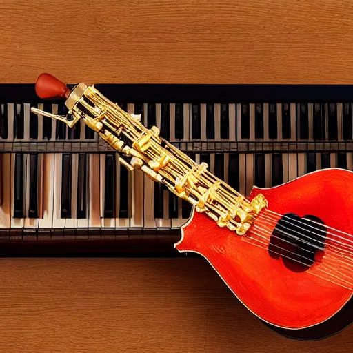 Image similar to a photo of the spiciest musical instrument