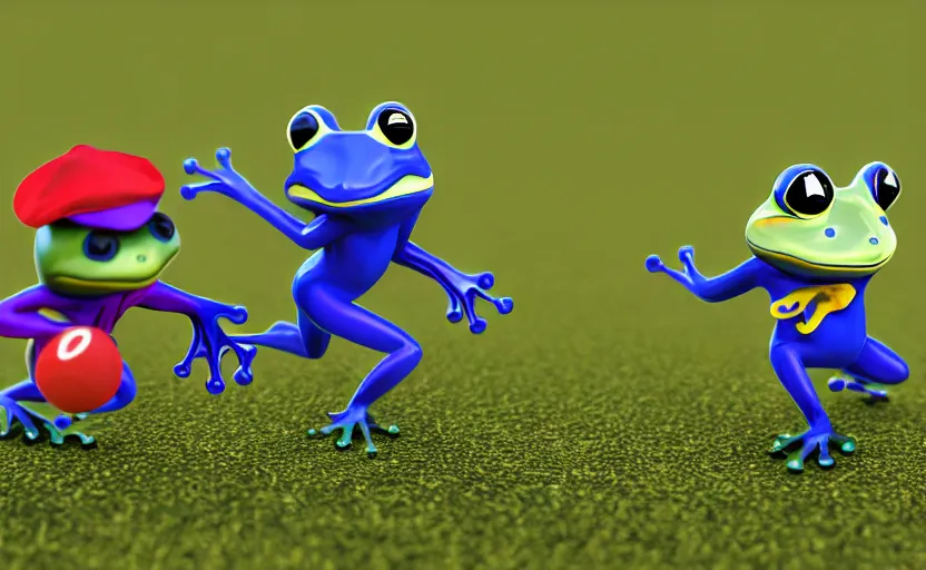 Image similar to formal frog sports mascots quiddich game, highly detailed, extremely high quality, hd, 4 k, 8 k, professional photographer, 4 0 mp, lifelike, top - rated, award winning, cinematic, realistic, detailed lighting, detailed shadows, sharp, no blur, edited, corrected, trending