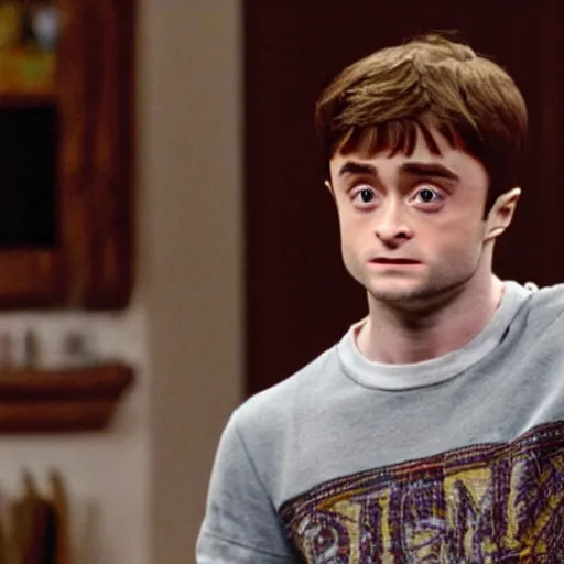 Prompt: film still of Daniel Radcliffe as Will in The Fresh Prince of Bell Air
