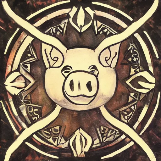 Image similar to esoteric pig art