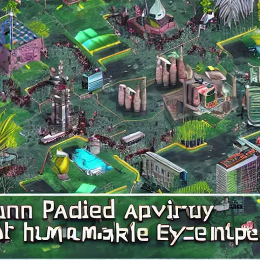 Image similar to AI Paradise, Human Apocalypse