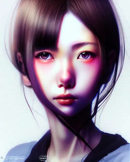 Image similar to beautiful portrait of the popular girl, by katsuhiro otomo, yoshitaka amano, nico tanigawa, and artgerm rendered with 3 d effect.