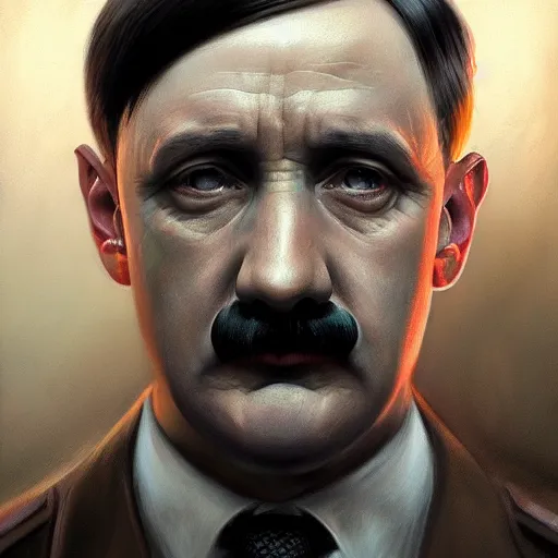 Prompt: adolf hitler, digital art by Mandy Jurgens and Irina French and Heraldo Ortega , hyperdetailed, artstation, cgsociety