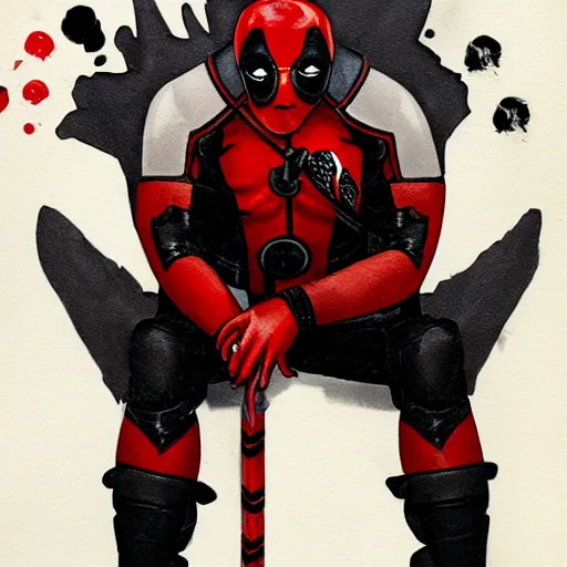 Image similar to a portrait of deathpool