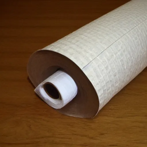 Image similar to anthropomorphic paper towel roll
