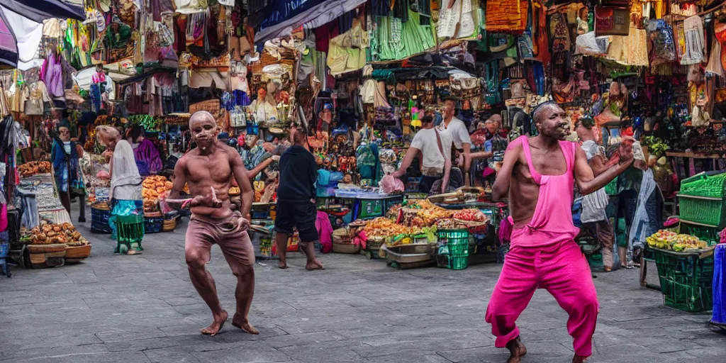 Image similar to the man caught on camera dances in the market, highly detailed, 8 k, masterpiece, super resolution.