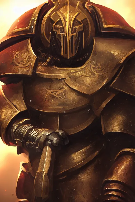 Image similar to armor portrait heros warhammer 4 0 k horus heresy fanart - the primarchs emperor by johannes helgeson animated with vfx concept artist & illustrator global illumination ray tracing hdr fanart arstation zbrush central hardmesh 8 k octane renderer comics stylized