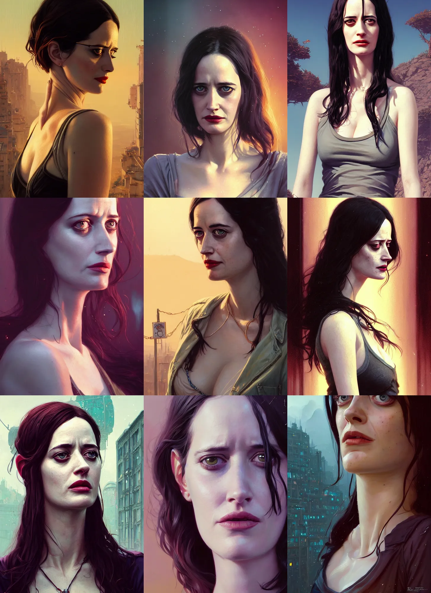 Prompt: highly detailed portrait of eva green 2 0 0 3 in gta v, stephen bliss, unreal engine, fantasy art by greg rutkowski, loish, rhads, ferdinand knab, makoto shinkai and lois van baarle, ilya kuvshinov, rossdraws, tom bagshaw, global illumination, radiant light, detailed and intricate environment