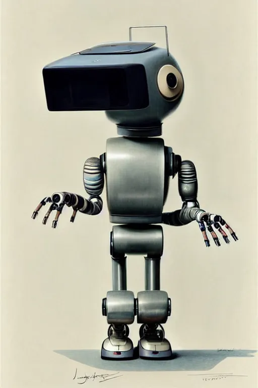 Prompt: (((((2050s Dieter Rams Charles Eames robot . muted colors.))))) by Jean-Baptiste Monge !!!!!!!!!!!!!!!!!!!!!!!!!!!