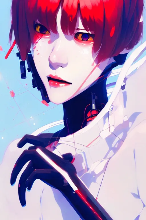 Image similar to a ultradetailed beautiful panting of rei ayanami, by conrad roset, greg rutkowski and makoto shinkai, trending on artstation