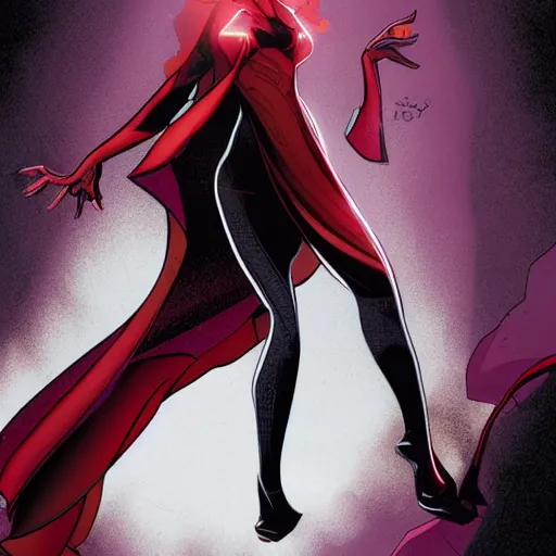 scarlet witch comic, illustrated by jason aaron,, Stable Diffusion