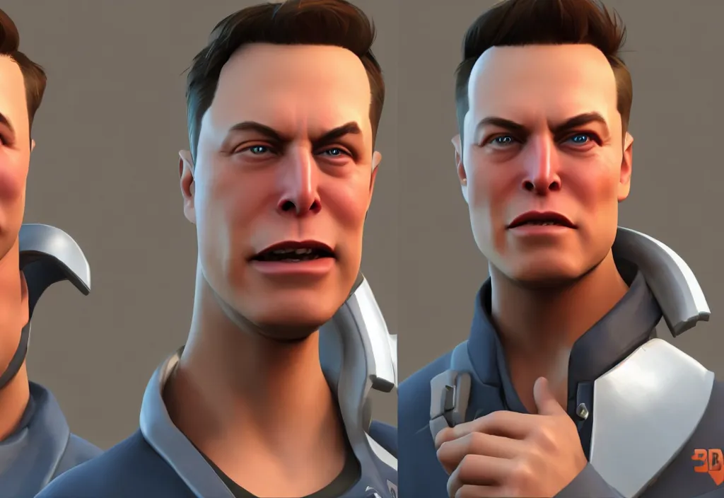 Image similar to elon musk in team fortress 2, elon musk in the video game team fortress, gameplay screenshot, close up, 3 d rendering. unreal engine. amazing likeness. very detailed.