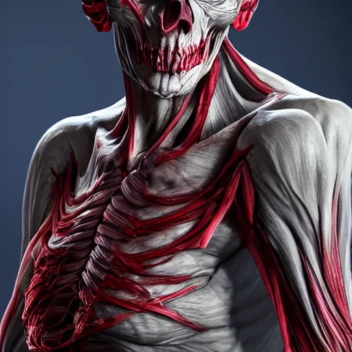Prompt: lich, muscles and veins exposed, emaciated, necromancer, undead, octane render, 8 k, photorealistic hyperrealistic, insanely intricate