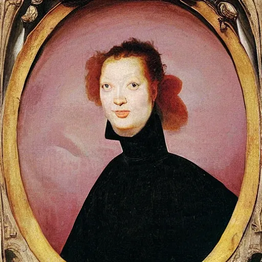 Image similar to portrait of a pink scifi woman, by Jan Brueghel the Elder