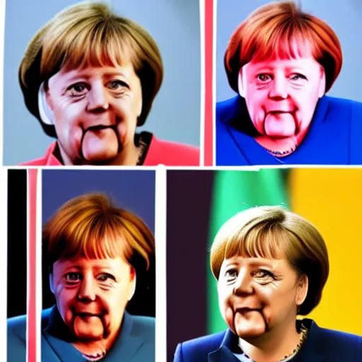 Image similar to angela merkel in the style of akira toriyama