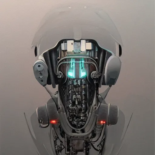 Prompt: painting of scifi gadget hardsurface shape form exploration, big medium small, artstation, colored marker, syd mead, hr giger, concept art