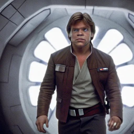 Image similar to a still of mark hamill as han solo in star wars