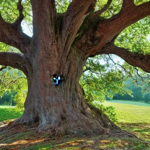 Image similar to oak tree growing out of a heart