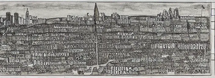 Prompt: scientific botanical drawing of the city of san francisco, by egon schiele