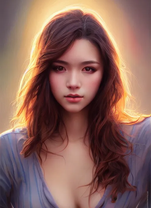 Image similar to photo of a gorgeous young woman in the style of stefan kostic, realistic, professionally, professionally color graded, half body shot, sharp focus, 8 k high definition, insanely detailed, intricate, elegant, art by stanley lau and artgerm