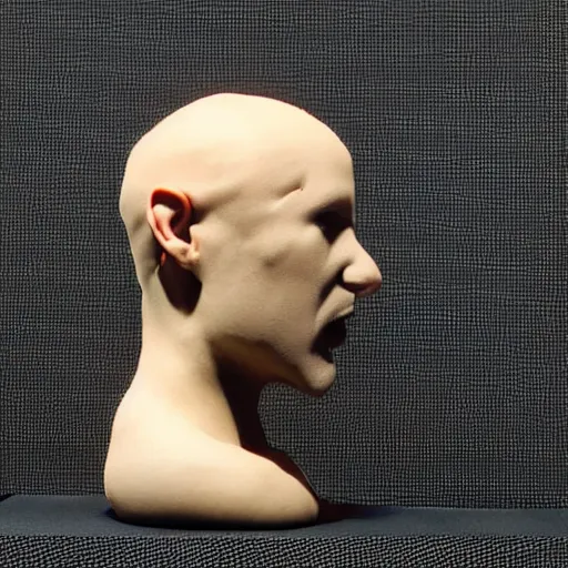 Image similar to 3 dprinted head scary