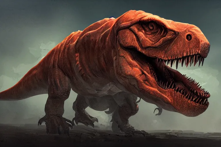 Image similar to t - rex, tyrannosaurus, featured on artstation