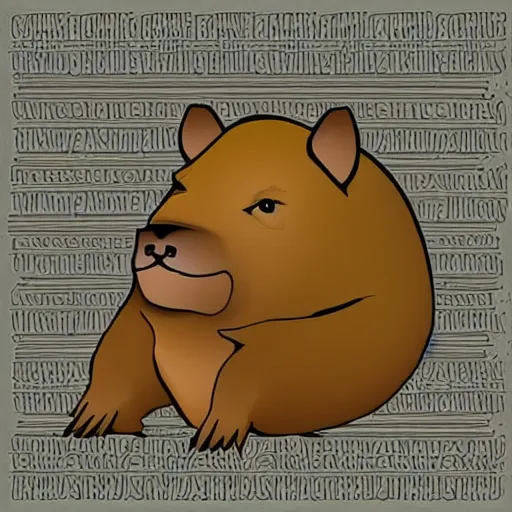 Prompt: capybara in the style of Aleksander Rostov